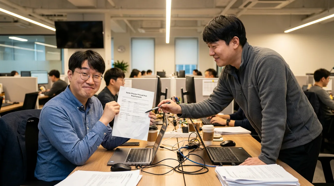 새로 열어야 할 방화벽 포트 목록을 보고 놀라는 보안 담당자