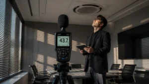 Read more about the article 45dBA는 통과했는데 회의실이 답답한 이유 — NC 곡선의 배경소음 기준